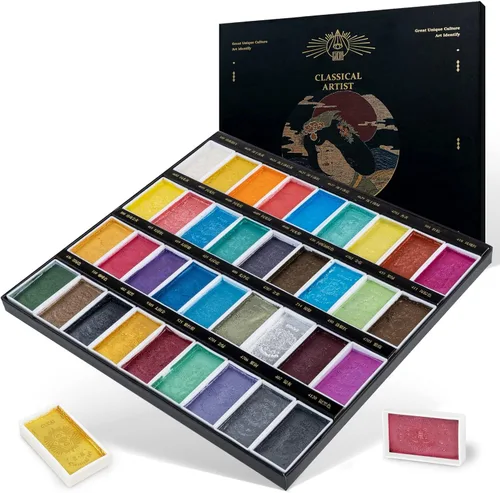 Vista 10 de Paul Rubens Pintura de acuarela 14 colores neón vibrantes, tubos de acuarela de 5 ml cada tubo, suministros de arte para pintura de acuarela, cómic