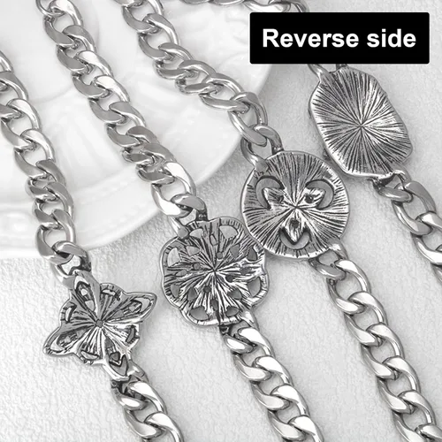 Vista 7 de Pulseras, pulsera de cadena de nudo de bruja vintage de moda, pulsera única de nudo de bruja en acero inoxidable de larga duración para los amantes