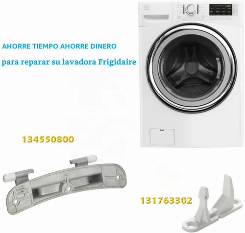 Vista 5 de 134550800 Bisagra de puerta de lavadora con bujes de repuesto para Whirlpool & Frigidaire