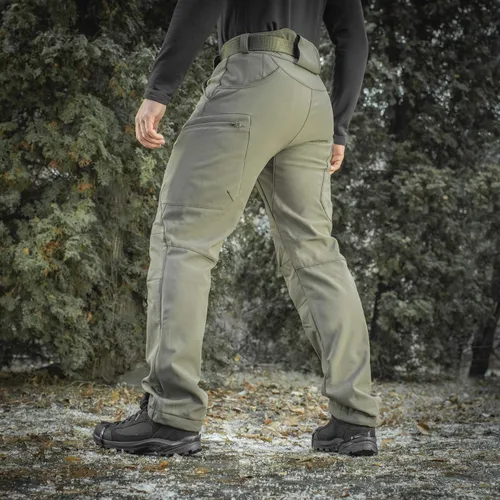 Vista 2 de M-Tac Pantalones tácticos de invierno para hombre Softshell con forro polar aislante