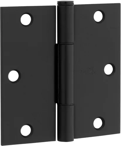 Vista 9 de National Hardware Bisagras de protección contra chirridos de 1/4 pulgadas, esquinas redondas, paquete de 3 en negro mate