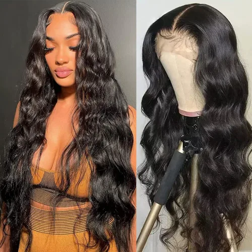 Vista 7 de Pelucas de cabello humano brasileño virgen brasileño ondulado ondulado profundo 360 con encaje frontal transparente HD predepilado con abuelitos