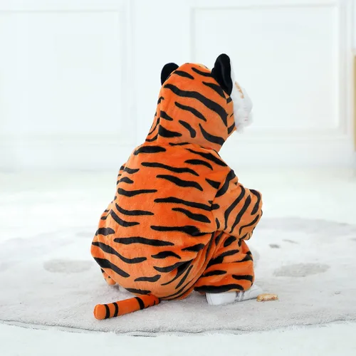 Vista 9 de TONWHAR Disfraz de Halloween para bebés y niños pequeños, traje de nieve de animales (0-3 mesesaltura 20-23 pulgadas, tigre naranja)