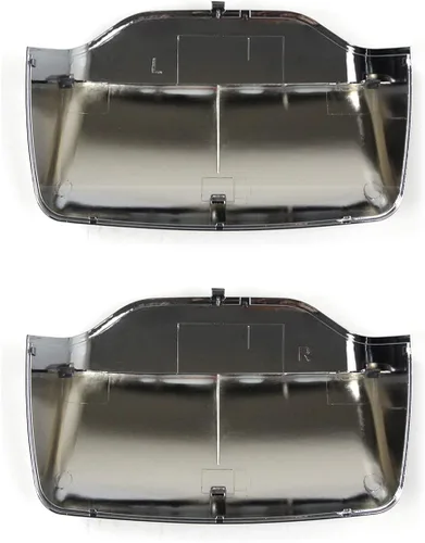 Vista 3 de Par de cubiertas de espejo de capó con lados del conductor y del pasajero Compatibles con Kenworth T680 Peterbilt 579 (cromado)