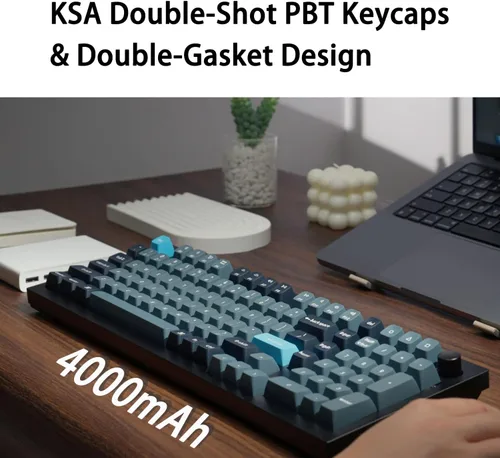 Vista 4 de Keychron Q5 Pro QMK/VIA Teclado mecánico inalámbrico personalizado, 96% de diseño de doble junta programable RGB intercambiable en caliente, teclado
