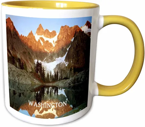 Vista 12 de 3dRose Lake Ann Washington State - Taza de dos tonos (11 onzas), color negro