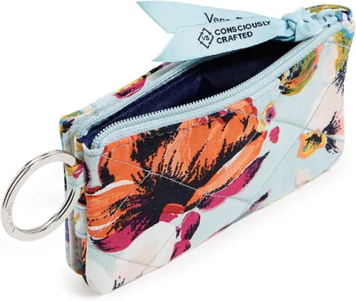 Vista 4 de Vera Bradley Cartera de algodón de lujo con cremallera para mujer con protección RFID