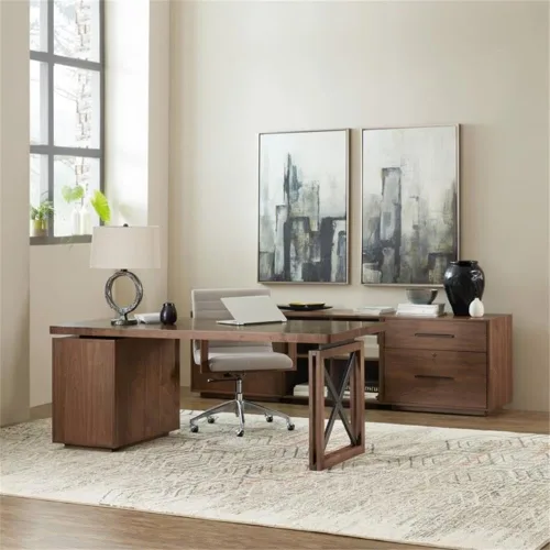 Vista 2 de Hooker Furniture Archivador lateral Elon con 2 cajones en madera mediana