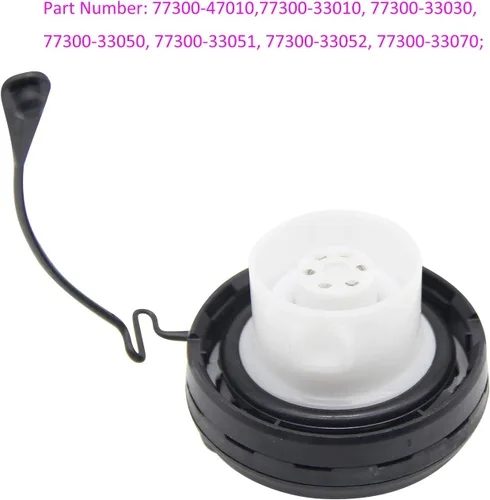 Vista 2 de 77300-33070 77300-47010 Tapa de gasolina Tapa de llenado de depósito de combustible Reemplazo para Toyota Prius 2004-2008 y más Toyota 4Runner Camry