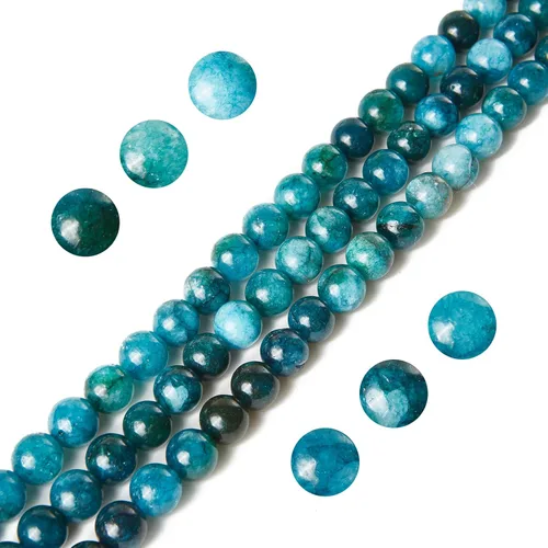 Vista 9 de 100 piezas de cuentas de amatista natural de 6 mm, cuentas de piedras preciosas redondas sueltas para hacer joyas
