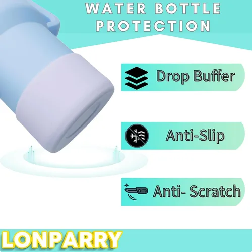 Vista 3 de Paquete de 2 botas de silicona para Stanley Cup de 30 oz y 40 onzas, protector inferior antideslizante y reductor de ruido, cubierta base de vaso