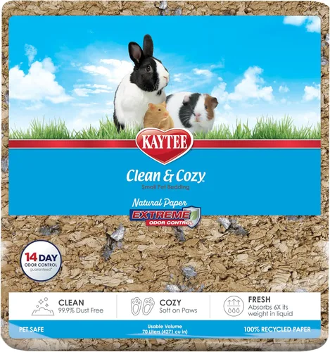 Vista 13 de Kaytee Ropa de cama limpia y acogedora con control de olores extremo para mascotas pequeñas, 24.6 litros