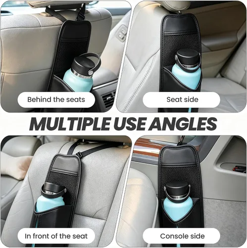 Vista 5 de Linkidea Organizador de botellas de agua laterales para asiento de Negro