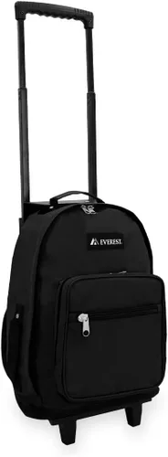 Vista 5 de Everest Mochila con ruedas - Estándar, Negro), 1045WH-BK