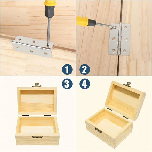Vista 4 de 20 bisagras plegables de acero inoxidable de 3 pulgadas para puertas y ventanas con 120 tornillos asignados