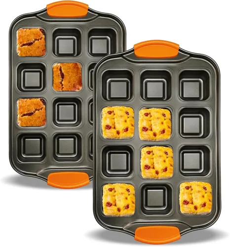 Vista 17 de Mini moldes para hornear – Sartenes antiadherentes para hornear pasteles caseros, molde de acero al carbono para pan de plátano, pastel de carne