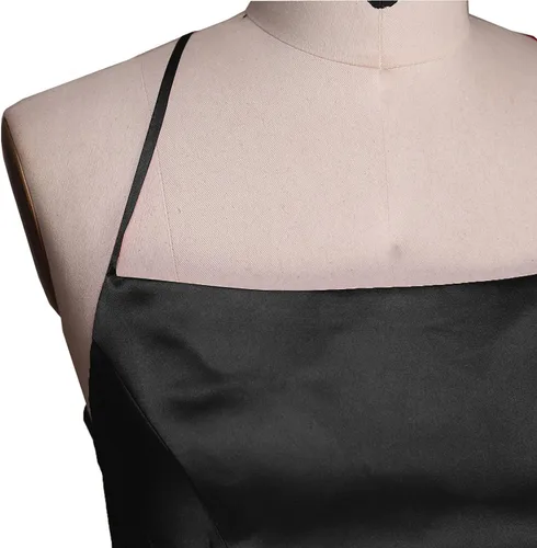 Vista 4 de Vestido sexy con abertura alta para mujer, elegante, hombros descubiertos, corte largo, vestido formal de graduación, con longitud al suelo