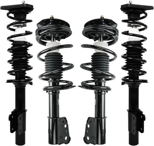 Vista 43 de Detroit Axle - 4 piezas de soportes para Toyota 2004 2005 2006 2007 2008 2009 Prius, soportes delanteros y traseros con resortes helicoidales