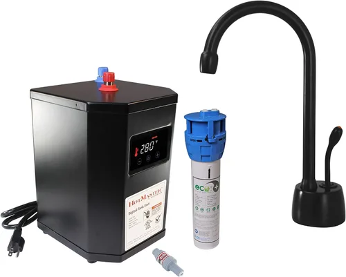 Vista 12 de Westbrass DT1F271-12 Develosah - Grifo dispensador de agua caliente de 9 pulgadas con sistema de tanque digital HotMaster DigiHot y filtro de agua