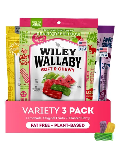 Vista 9 de Wiley Wallaby Lemonade Licorice Candy, Soft & Chewy, 7.05oz, 1Pk