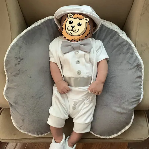 Vista 2 de Conjunto de ropa de 2 piezas para bautizo de bebé y niño, con tirantes, para boda, esmoquin y caballero