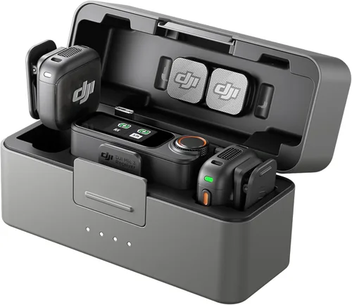 Vista 6 de DJI Receptor de micrófono 3, mini micrófono inalámbrico para iPhone/cámara/Android, ligero e intuitivo, micrófono de solapa, flotador de 32 bits