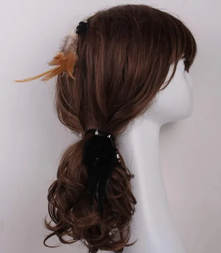 Vista 7 de Suoirblss Juego de 4 bandas para el pelo hippie para mujer, cuerda elástica para el cabello, ligas para coletas, accesorios para el cabello
