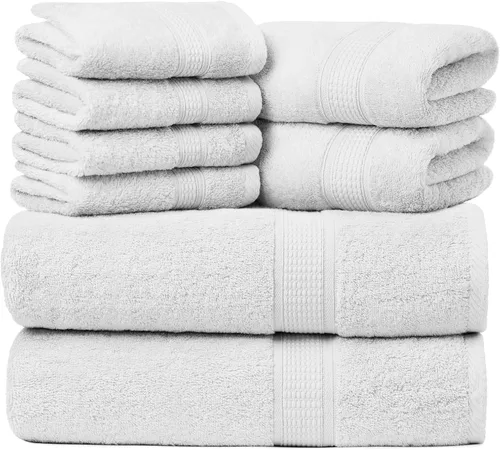Vista 10 de Ariv Paquete de 2 toallas de baño jumbo de alta calidad, toallas de playa, toallas de baño extra grandes, 100% algodón, súper suaves, altamente
