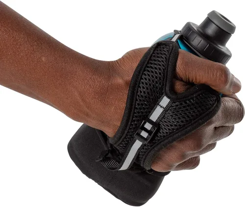 Vista 3 de Nathan Running Handheld Water Bottle Adjustable No-Grip Quick Squeeze Lite Hand Strap. Reflective Hydration