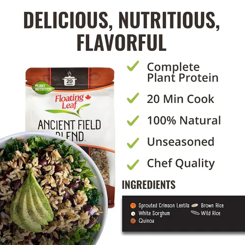 Vista 4 de Floating Leaf Ancient Field Blend, sin OMG, sin gluten, 14 onzas (paquete de 6)