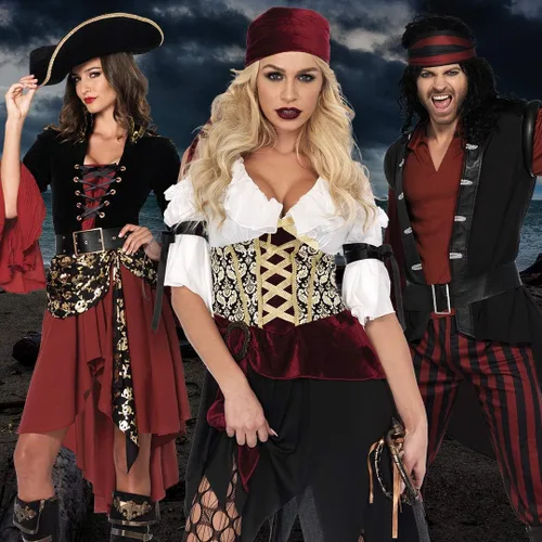 Vista 5 de Leg Avenue womens 2 Pc Cruel Seas Pirate Captain Dress Costume