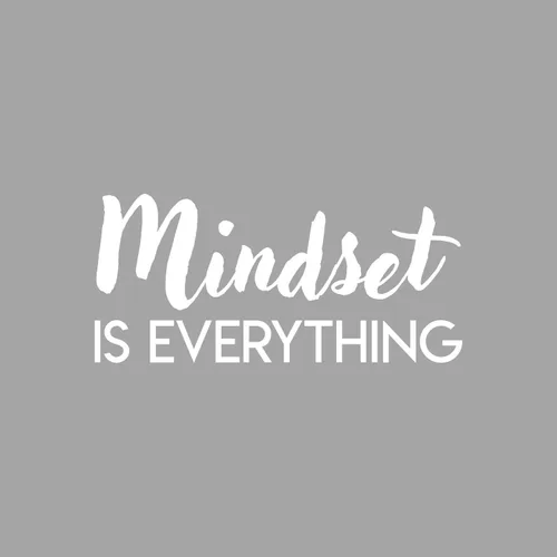 Vista 4 de Calcomanía de vinilo para pared, Mindset is Everything, 10 x 22 pulgadas, moderna calcomanía inspiradora con cita para el hogar, dormitorio