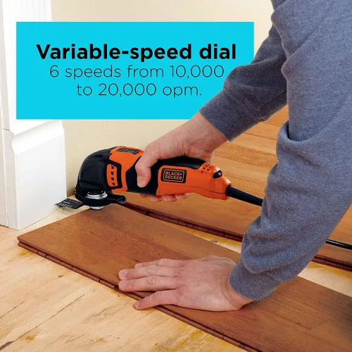 Vista 4 de Black & Decker BD200MTB multiherramienta oscilante de velocidad variable, 2.5 A