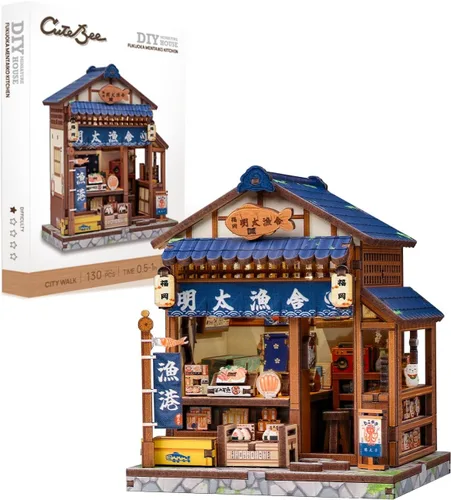 Vista 14 de CUTEBEE Kit de rincón de libros, rompecabezas de madera 3D en miniatura