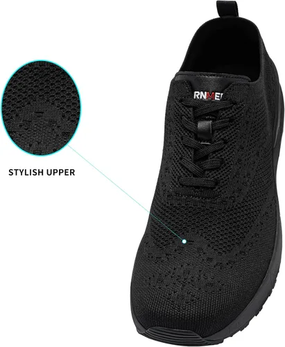 Vista 4 de LARNMERN Non Slip Work Shoes for Men Walking Running Sneakers Slip Resistant Casual Fashion Sports Tennis Shoe Kitchen Chef Food Service Slip on