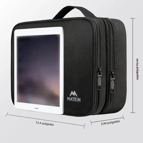 Vista 8 de MATEIN Bolsa organizadora de cables, bolsa de almacenamiento de viaje Negro (Antique Black)