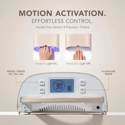 Vista 5 de KIARA SKY Beyond Pro V3 - Lámpara de uñas LED UV – Lámpara de gel recargable inalámbrica con sensor inteligente, modo Flashcure de bajo calor