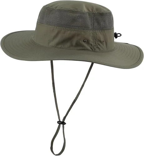 Vista 21 de Home Prefer Sombrero de sol UPF 50+ para hombre, ala ancha, protección UV, sombrero para hombre y mujer, playa, safari, jardinería, golf, pesca