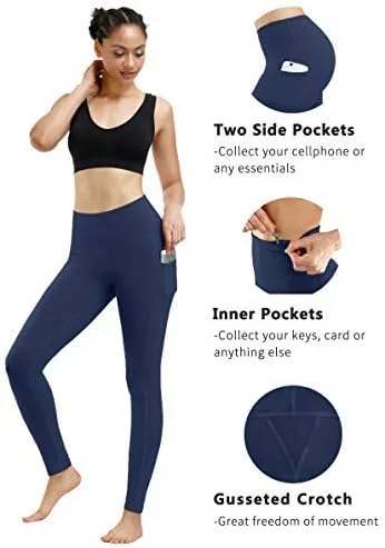 Vista 3 de Fengbay - Pantalones de yoga de cintura alta para mujer con control de abdomen, bolsillos y elasticidad en 4 direcciones, pantalones de yoga