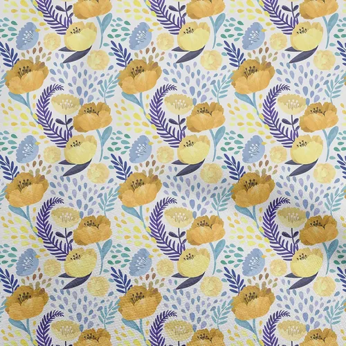 Vista 11 de oneOone Tela de algodón flexible beige flora DIY ropa acolchado tela impresión tela por Yard 40 pulgadas de ancho -L2