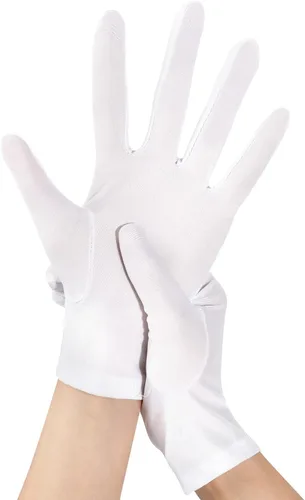 Vista 2 de Guantes de ópera cortos de satén para mujer, guantes formales de baile para boda, banquetes de novia, fiesta, guantes de los años 20, accesorios