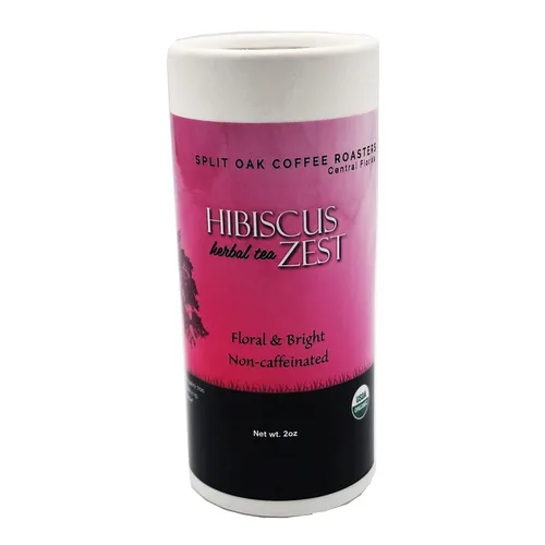 Vista 2 de Té orgánico de hojas sueltas Hibisco Té de hierbas Zest. Flores de hibisco orgánicas, citronela, rooibos verdes, raíz de regaliz, cáscara de naranja