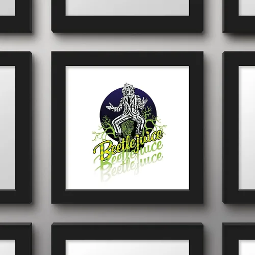 Vista 2 de Trends International Gallery Pops Beetlejuice - Póster gráfico de pared de Beetlejuice, 12.00 x 12.00 pulgadas, versión de marco negro
