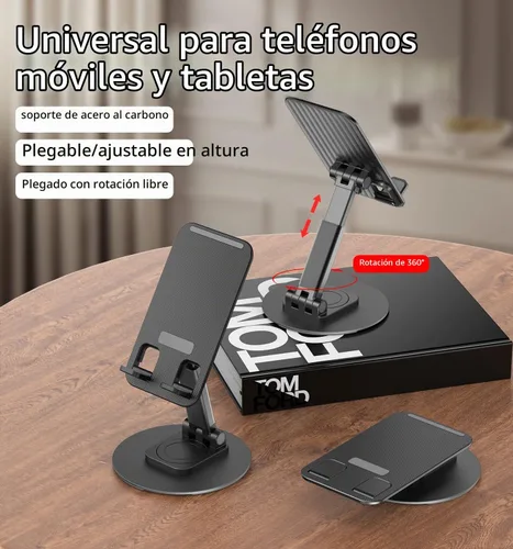 Vista 2 de 360° Rotating Cell Phone Stand for Desk