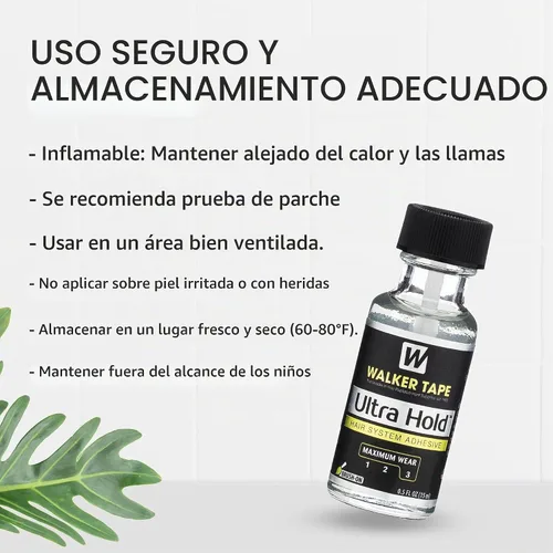 Vista 7 de Walker Tape Ultra Hold - Adhesivo con brocha, 0.5 onzas líquidas, pegamento de peluca resistente al agua para sistemas de encaje y extensiones