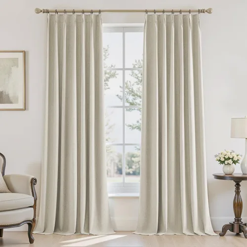 Vista 14 de UHITECH Cortinas plisadas pequeñas de 35 pulgadas de largo, cortinas opacas cortas para ventanas de sótano, aislamiento térmico, cortinas opacas