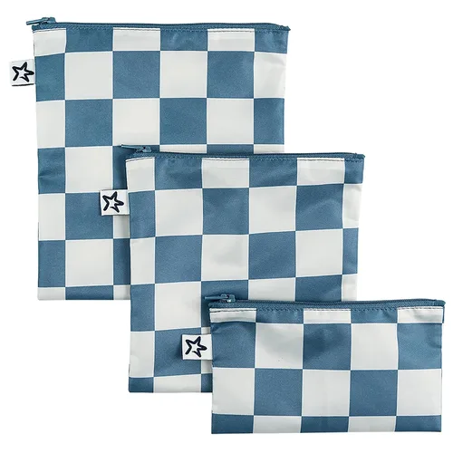 Vista 16 de Tiny Twinkle Bolsas reutilizables para bocadillos para niños – paquete de 3 bolsas para aperitivos y bolsa para sándwich para niños pequeños
