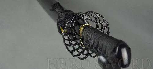 Vista 4 de Espada samurái Wakizashi hecha a mano, Katana de espiga completa, espada media, cuchillos japoneses hechos a mano listos para la batalla