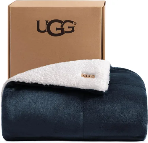 Vista 18 de UGG Nita - Manta para sofá, forro polar de lujo, 50 x 70 pulgadas, color Blanco