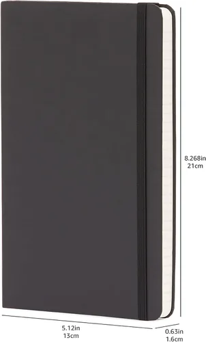 Vista 8 de Amazon Basics - Cuaderno clásico de tapa dura con rayas, 24 paquetes, 240 páginas, 5 x 8.25 pulgadas, color negro